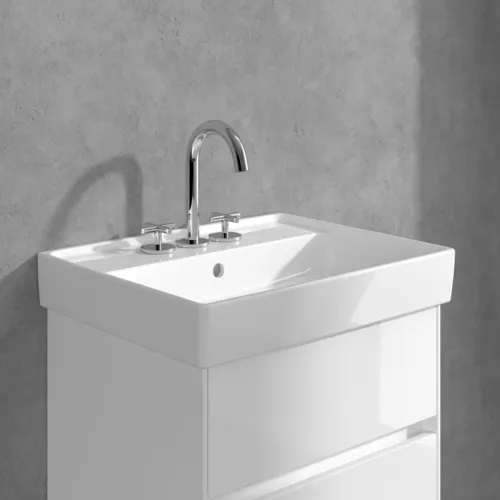 Bild von VILLEROY BOCH Loop & Friends Dreiloch-Waschtischarmatur ohne Ablaufgarnitur, Chrom #TVZ10600900061