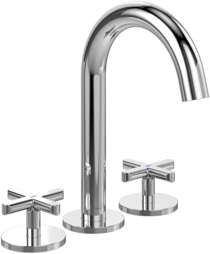 Bild von VILLEROY BOCH Loop & Friends Dreiloch-Waschtischarmatur ohne Ablaufgarnitur, Chrom #TVZ10600900061