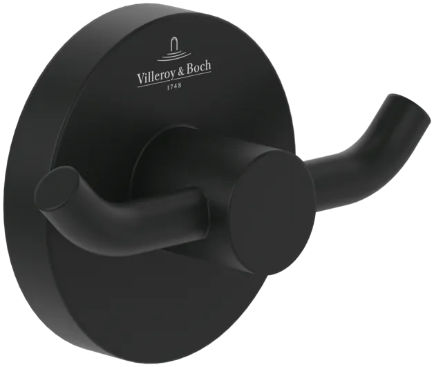 Bild von VILLEROY BOCH Elements - Tender Doppel-Handtuchhaken, 76 x 32 x 54 mm, Matt Black #TVA151012000K5