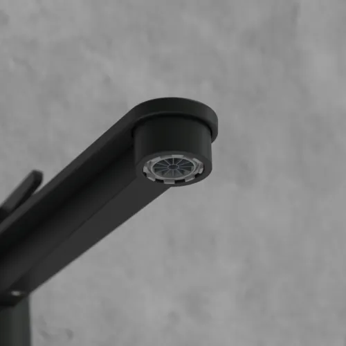 Bild von VILLEROY BOCH Conum Einhebel-Waschtischarmatur erhöht mit Push-Open-Ablaufgarnitur, Matt Black #TVW127005000K5