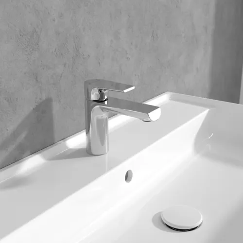 Bild von VILLEROY BOCH Liberty Einhebel-Waschtischarmatur mit Zugstangen- Ablaufgarnitur, Chrom #TVW10700100061