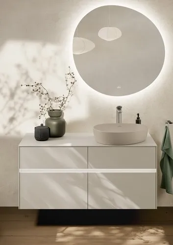 Bild von VILLEROY BOCH Antao Aufsatzwaschbecken, 510 x 400 x 146 mm, Almond CeramicPlus, ohne Überlauf #4A7351AM