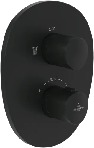 Bild von VILLEROY BOCH Antao Unterputz-Thermostat mit Einwege-Mengenregulierung, Matt Black #TVS111001000K5