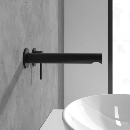 Bild von VILLEROY BOCH Loop & Friends Einhebel-Waschtischarmatur ohne Ablaufgarnitur, Matt Black #TVZ106010000K5