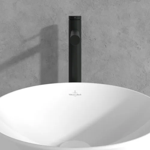 Bild von VILLEROY BOCH Loop & Friends Einhebel-Waschtischarmatur erhöht ohne Ablaufgarnitur, Matt Black #TVW106106153K5