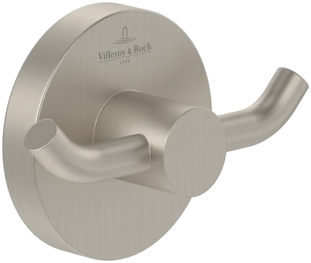 Bild von VILLEROY BOCH Elements - Tender Doppel-Handtuchhaken, 76 x 32 x 54 mm, Brushed Nickel Matt #TVA15101200064
