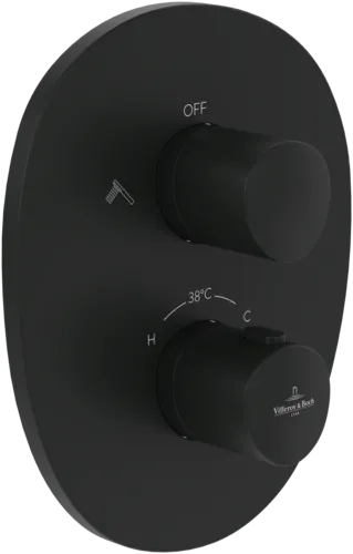 Bild von VILLEROY BOCH Antao Unterputz-Thermostat mit Zweiwege-Mengenregulierung, Matt Black #TVS111002000K5