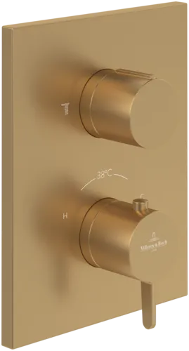 Bild von VILLEROY BOCH Conum Unterputz-Thermostat mit Zweiwege-Mengenregulierung, Brushed Gold #TVS12700200076