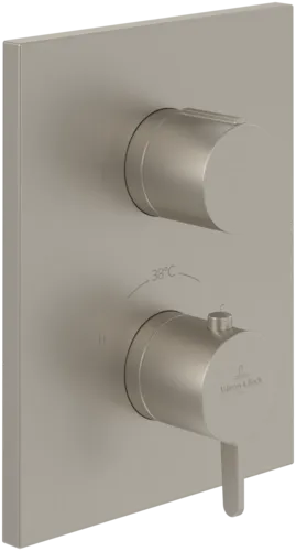 Bild von VILLEROY BOCH Conum Unterputz-Thermostat mit Zweiwege-Mengenregulierung, Brushed Nickel Matt #TVS12700200064