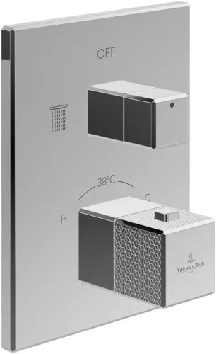 Bild von VILLEROY BOCH Mettlach Unterputz-Thermostat mit Zweiwege-Mengenregulierung, Chrom #TVS12600300061