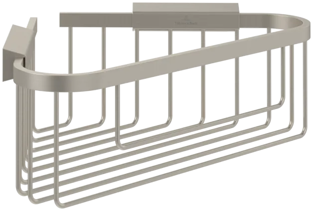 Bild von VILLEROY BOCH Elements - Tender Eck-Duschkorb, 260 x 206 x 82 mm, Brushed Nickel Matt #TVA15100900064