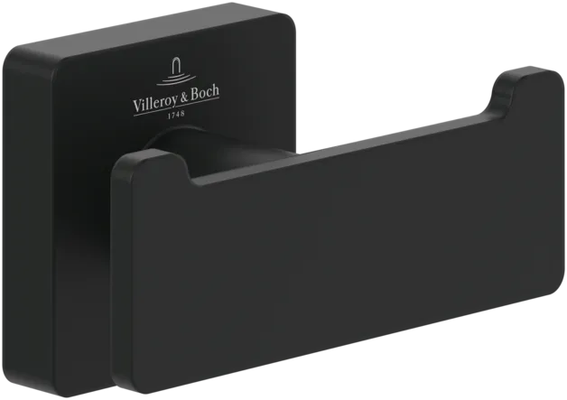 Bild von VILLEROY BOCH Elements - Striking Doppel-Handtuchhaken, 80 x 44 x 45 mm, Matt Black #TVA152012000K5