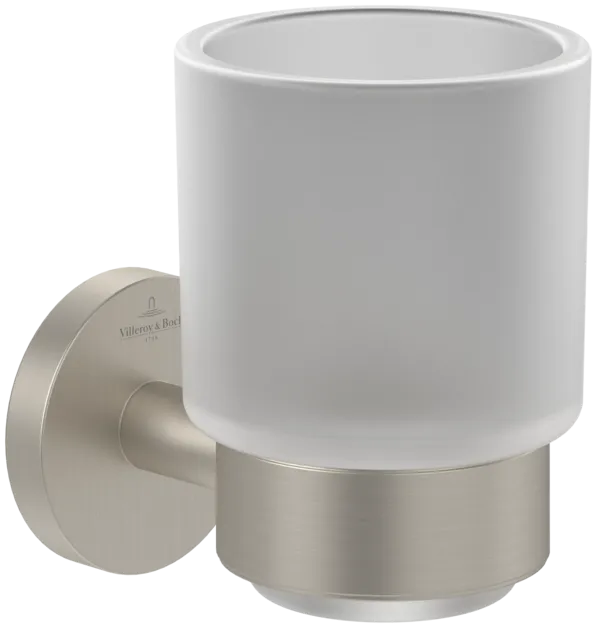 Bild von VILLEROY BOCH Elements - Tender Glashalter, 74 x 100 x 96 mm, Brushed Nickel Matt #TVA15101800064