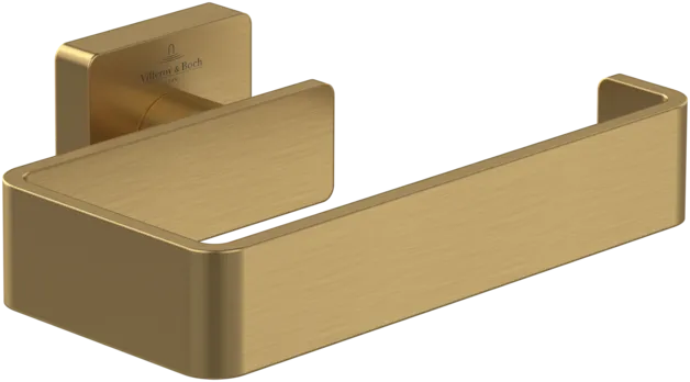 Bild von VILLEROY BOCH Elements - Striking Toilettenpapierhalter ohne Deckel, 135 x 93 x 45 mm, Brushed Gold #TVA15201400076