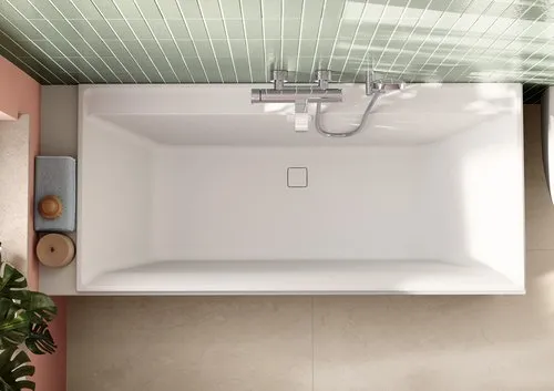 Bild von VILLEROY BOCH Collaro rechteckige Badewanne, 1600 x 750 mm, Stone White #UBA160COR2DV-RW