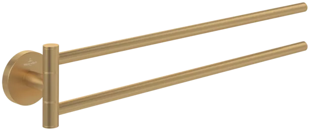 Bild von VILLEROY BOCH Elements - Tender Handtuchhalter zweiarmig, 53 x 427 x 80 mm, Brushed Gold #TVA15103800076