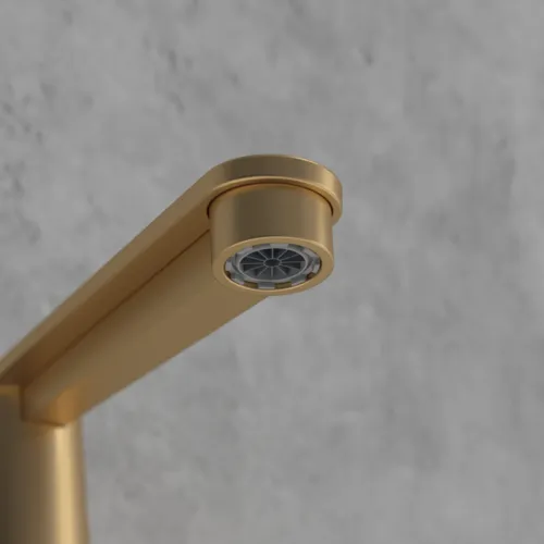 Bild von VILLEROY BOCH Conum Einhebel-Waschtischarmatur mit Push-Open-Ablaufgarnitur, Brushed Gold #TVW12700400076