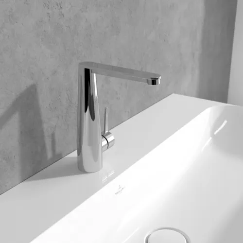Bild von VILLEROY BOCH Conum Einhebel-Waschtischarmatur mit Push-Open-Ablaufgarnitur, Chrom #TVW12700400061