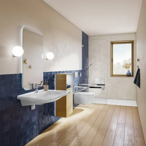 Picture of VILLEROY BOCH Wallway design panel accessories, 130 x 331 x 50 mm, matt chrome #UCWAS0341-69