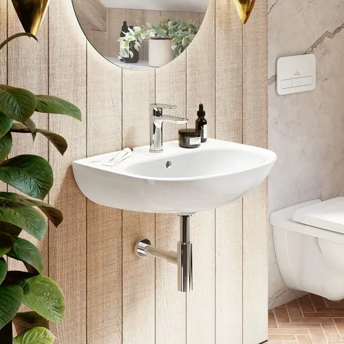 Picture of VILLEROY BOCH O.novo Washbasin, 600 x 460 x 180 mm, White Alpin CeramicPlus, with overflow #4A4060R1
