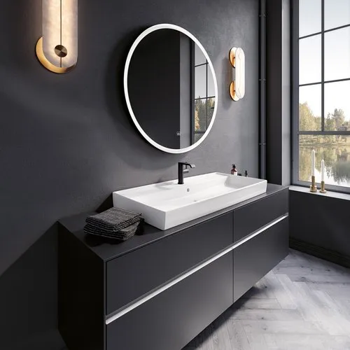 Bild von VILLEROY BOCH Collaro Schrankwaschtisch, 1000 x 470 x 160 mm, Weiß Alpin CeramicPlus, mit Überlauf, Unterseite geschliffen #4A331GR1
