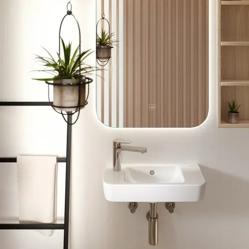 Bild von VILLEROY BOCH O.novo Handwaschbecken Compact, 500 x 250 x 145 mm, Weiß Alpin, mit Überlauf #4342R501