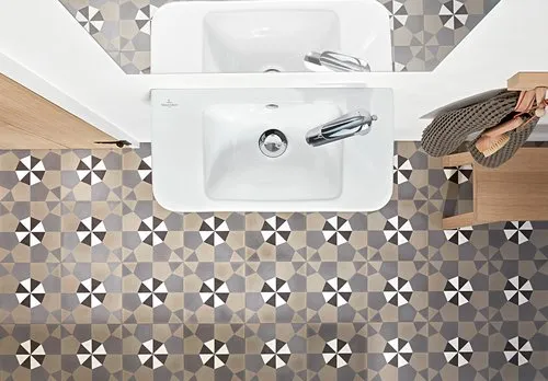 Bild von VILLEROY BOCH O.novo Handwaschbecken, 500 x 370 x 160 mm, Weiß Alpin CeramicPlus, mit Überlauf #434450R1