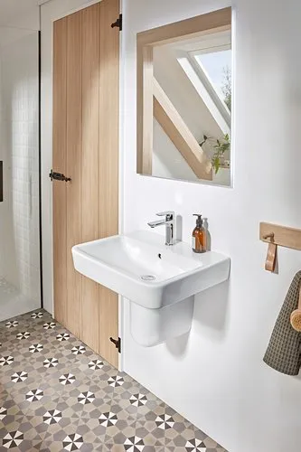 Bild von VILLEROY BOCH O.novo Waschbecken, 600 x 460 x 175 mm, Weiß Alpin AntiBac CeramicPlus, mit Überlauf #4A4160T2