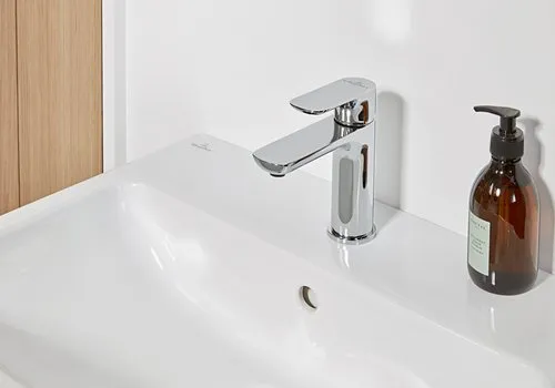 Bild von VILLEROY BOCH O.novo Waschbecken, 600 x 460 x 175 mm, Weiß Alpin AntiBac CeramicPlus, mit Überlauf #4A4160T2
