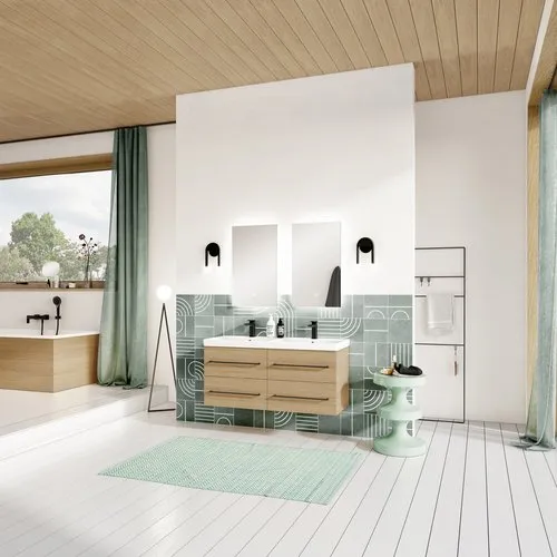 Bild von VILLEROY BOCH Avento Schrank-Doppelwaschtisch, 1200 x 470 x 160 mm, Weiß Alpin, mit Überlauf #4A23CK01