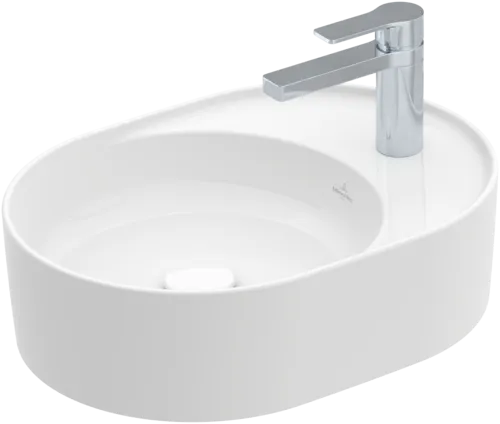 Bild von VILLEROY BOCH Collaro Aufsatzwaschbecken, 510 x 380 x 145 mm, Weiß Alpin, ohne Überlauf #4A155101