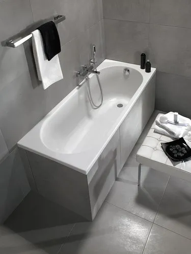 Bild von VILLEROY BOCH O.novo rechteckige Badewanne, 1600 x 700 mm, Weiß Alpin #UBA160CAS2V-01
