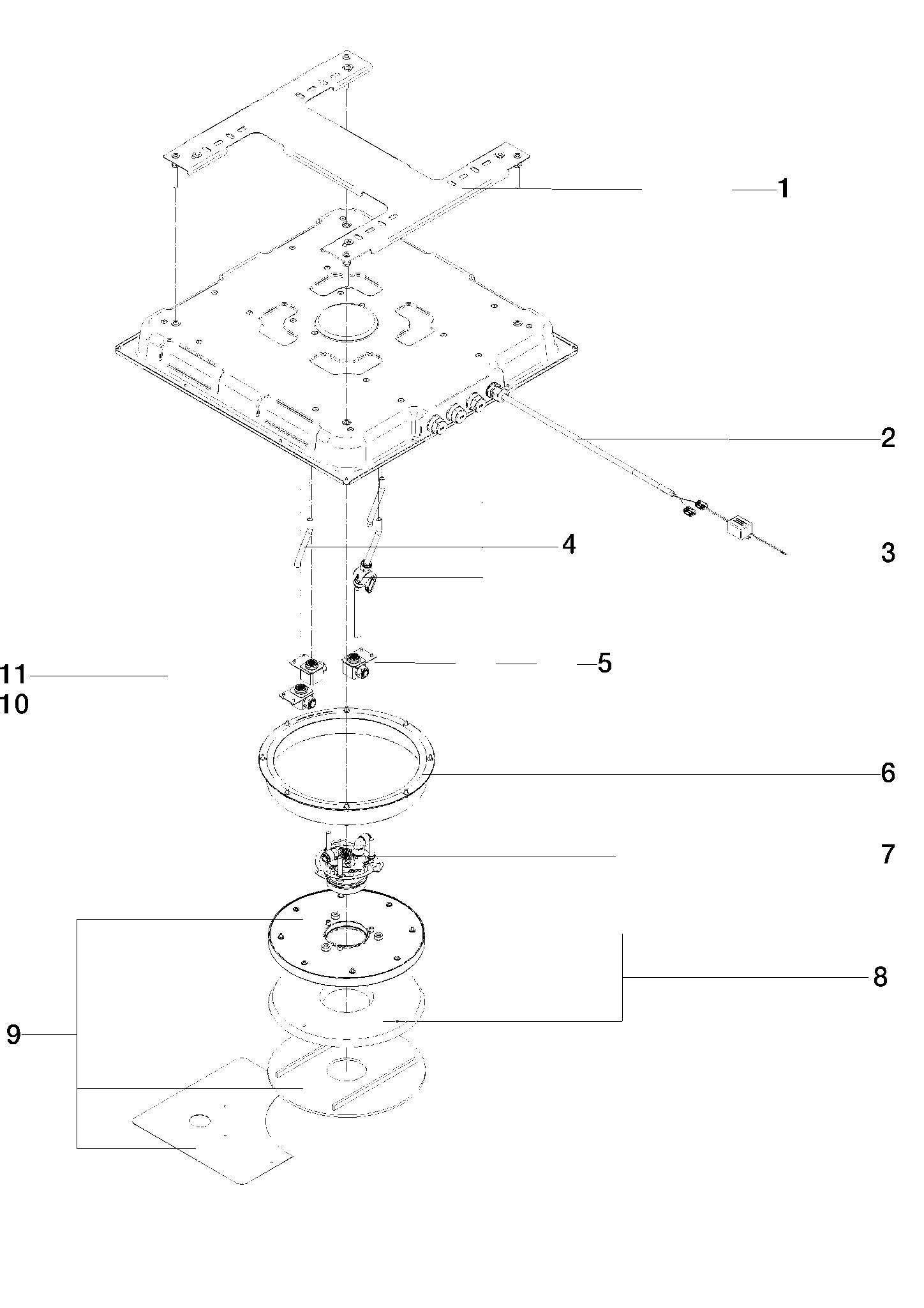 Bild von DORNBRACHT AQUAHALO UP-Deckeneinbaukasten - Platin gebürstet #35750970-06