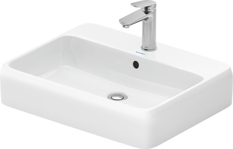 Bild von DURAVIT Aufsatzbecken 238560 Design by Studio F. A. Porsche #2385600027 - p Farbe 00, Weiß Hochglanz, Anzahl Waschplätze: 1 Mitte, Anzahl Hahnlöcher pro Waschplatz: 1 Mitte, Überlauf: Ja, Geschliffen 600 x 470 mm