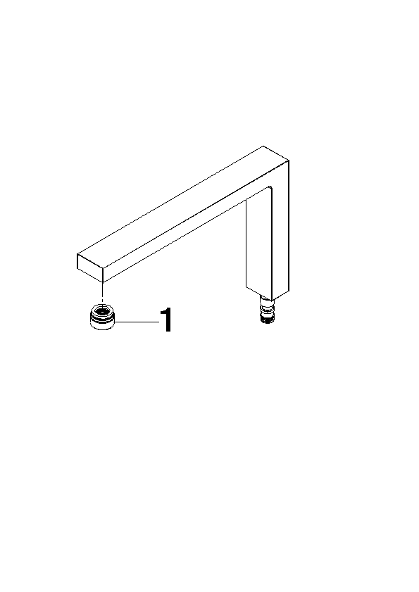 Bild von DORNBRACHT Auslauf 235 mm, 5,7 l/min. - Platin gebürstet #90110621801-06