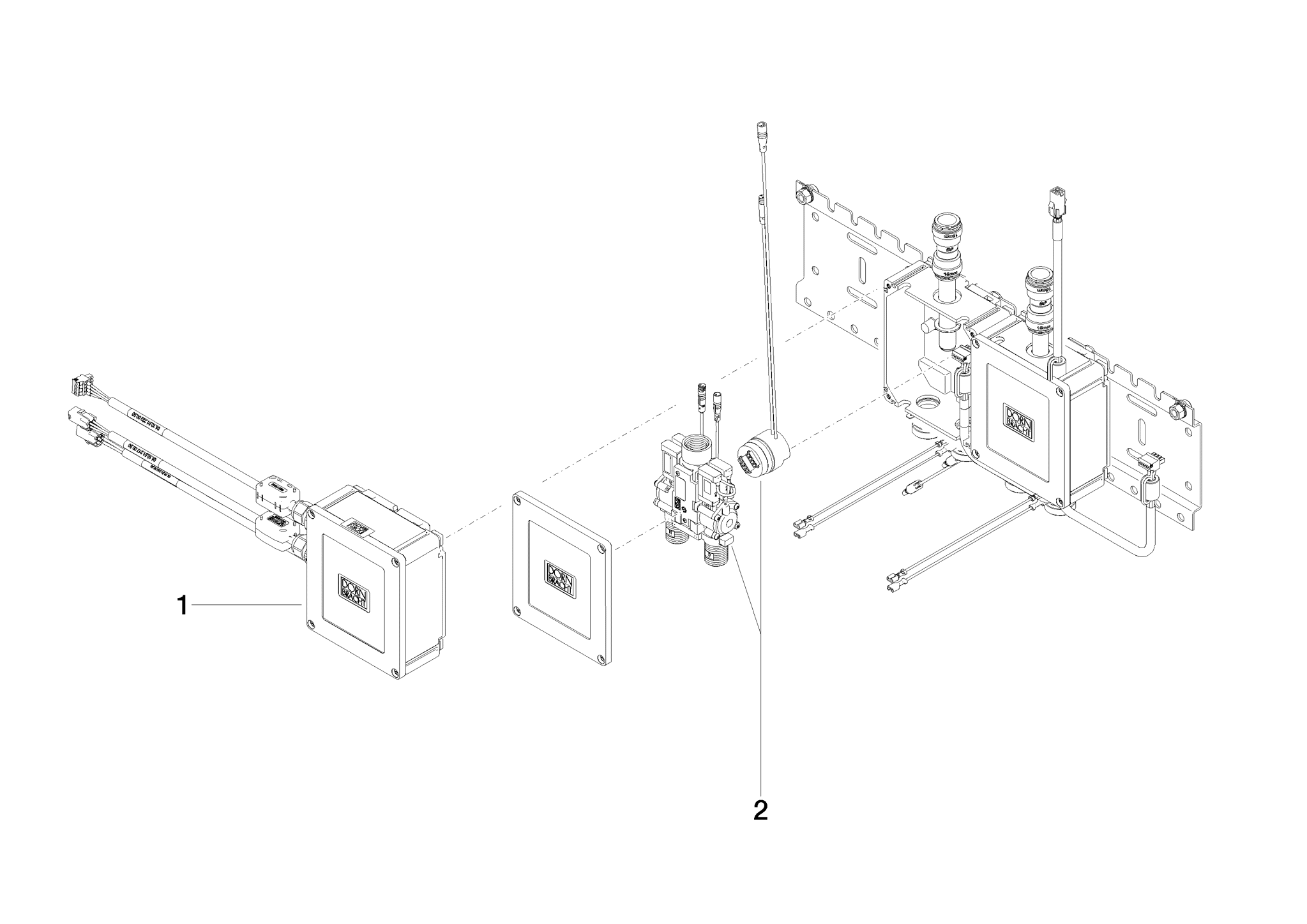 Bild von DORNBRACHT COMFORT SHOWERᴬᵀᵀ Spannungsversorgung Systembox Leg Shower - #9011110600990