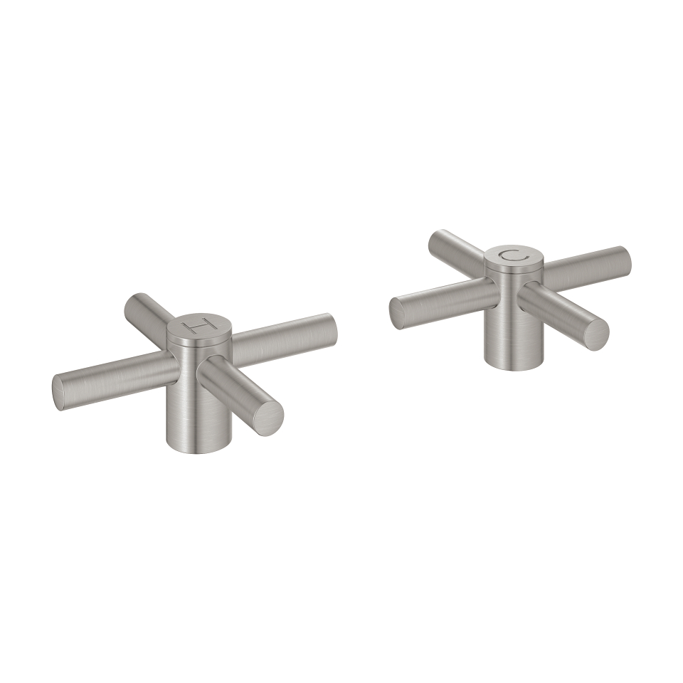 Bild von GROHE Atrio Kreuzgriffe #14215DC0 - supersteel