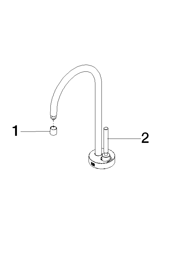 Bild von DORNBRACHT Auslauf Komplettset für Hot- and Cold Water Dispenser - Platin gebürstet #90178718880-06