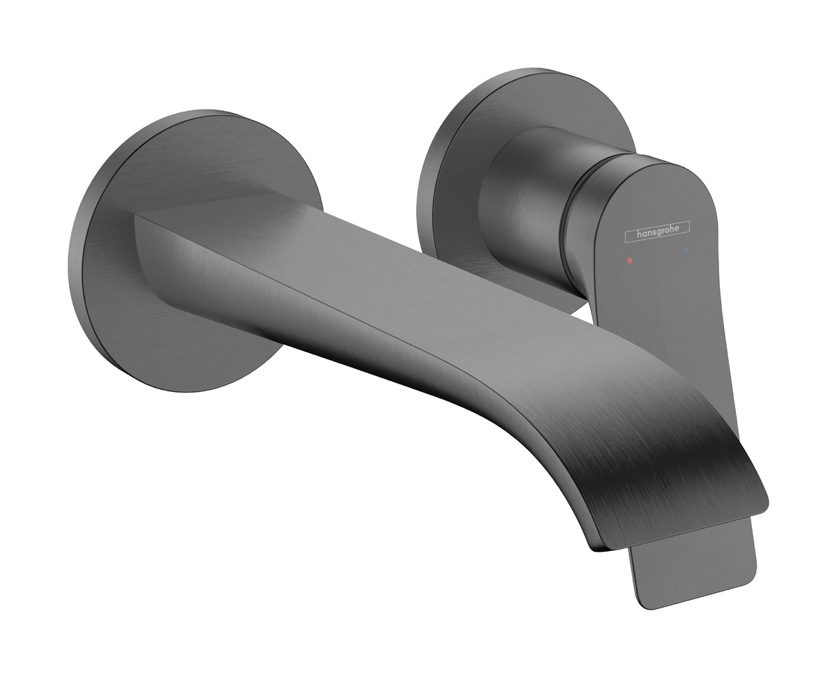 Picture of HANSGROHE Vivenis Single lever basin mixer for concealed installation wall-mounted with spout 19,2 cm #75050340 - Brushed Black Chrome