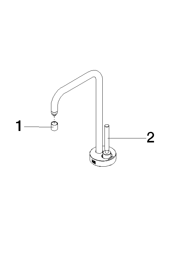 Bild von DORNBRACHT Auslauf Komplettset für Hot- and Cold Water Dispenser - Champagne (22kt Gold) #90178718610-47