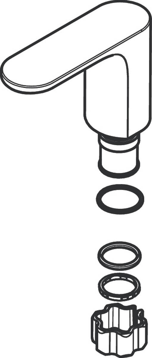 Picture of HANSGROHE Handle cold water for 3-hole basin mixer #94666000 - Chrome