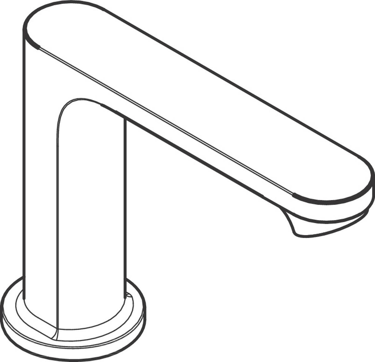 Picture of HANSGROHE Spout for 3-hole basin mixer #94667000 - Chrome