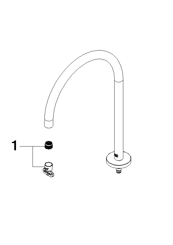 Bild von DORNBRACHT Auslauf 240 mm - Platin gebürstet #90282229100-06