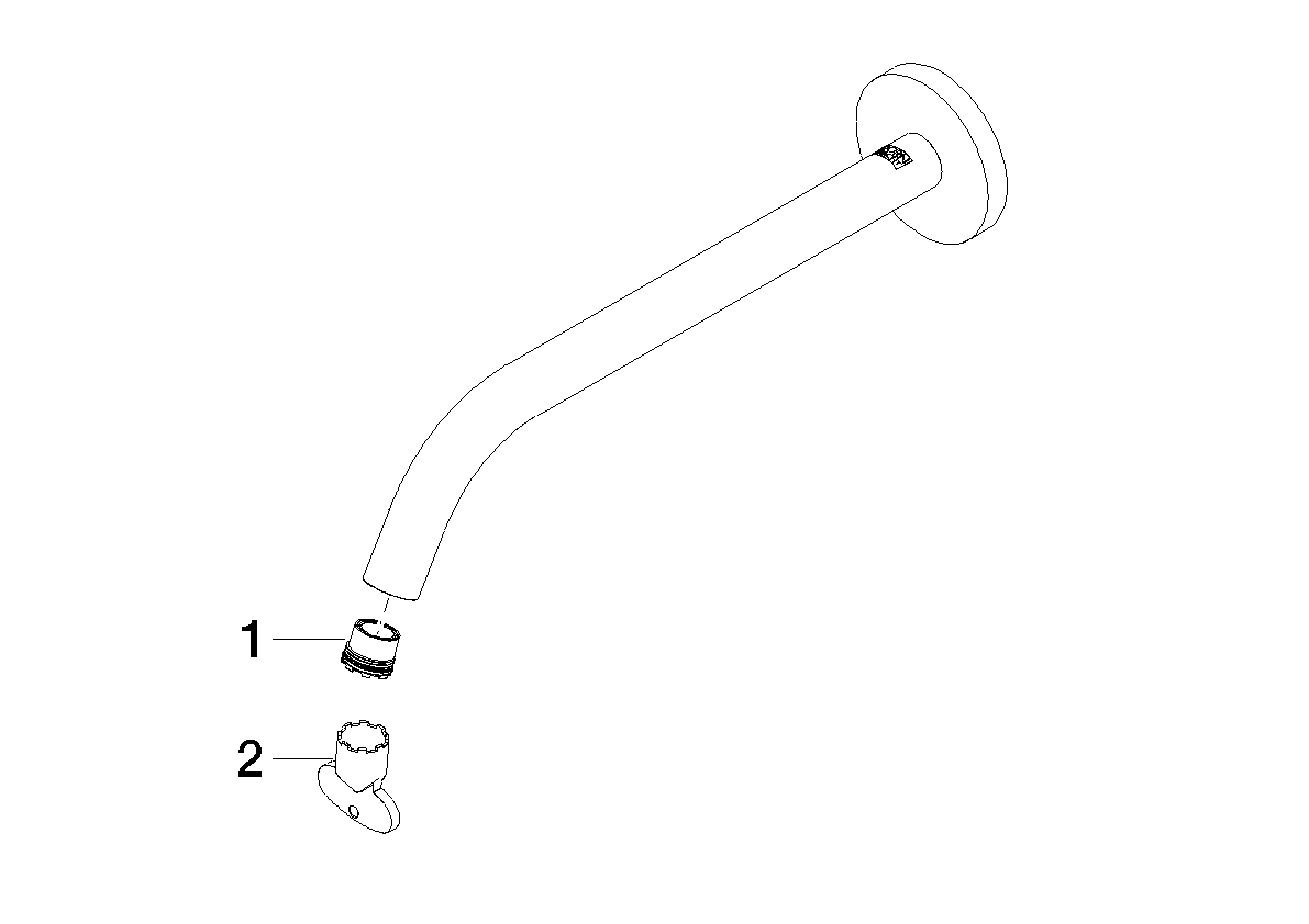 Bild von DORNBRACHT Auslauf für Waschtisch Wand 250 mm, 4,54 l/min. - Light Gold gebürstet #90282232401-27