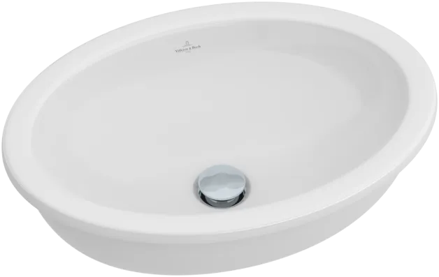Bild von VILLEROY BOCH Loop & Friends Einbauwaschbecken, 570 x 410 x 215 mm, Star White CeramicPlus, mit Überlauf, Außenseite glasiert #615520R2