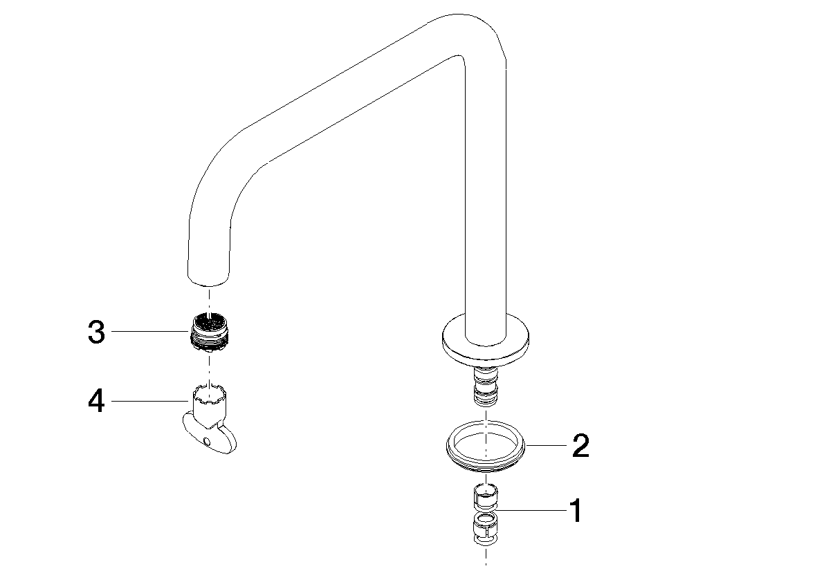 Bild von DORNBRACHT Auslauf 200 mm, 5,7 l/min. - Platin gebürstet #90282233401-06