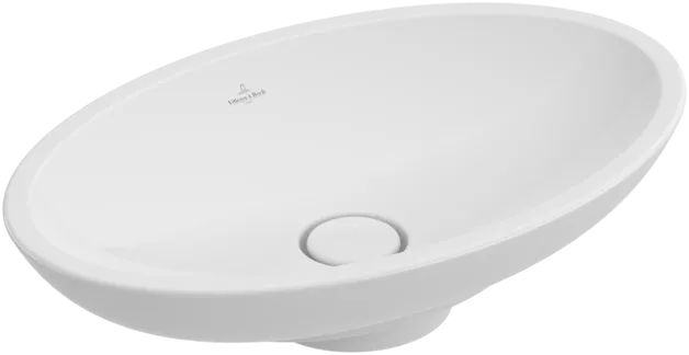 Bild von VILLEROY BOCH Loop & Friends Aufsatzwaschbecken, 585 x 380 x 110 mm, Star White CeramicPlus, mit Überlauf #515100R2
