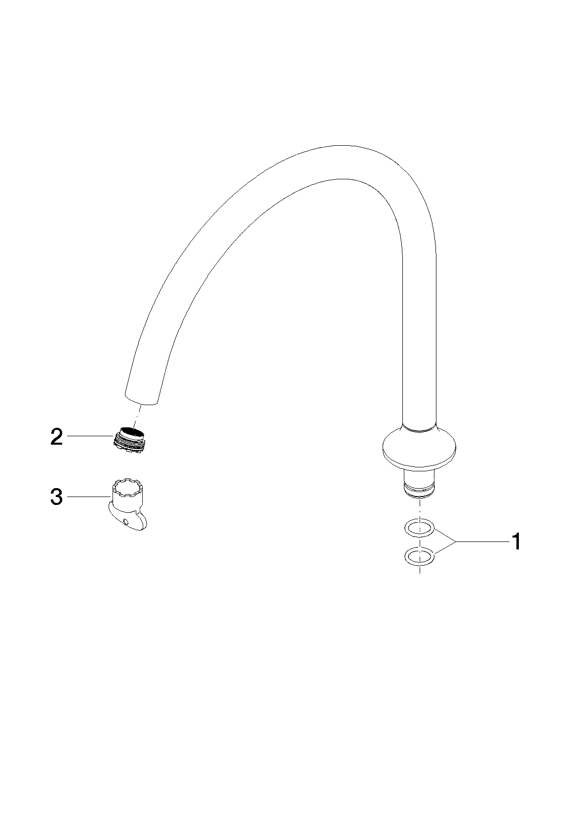 Bild von DORNBRACHT Auslauf für Wanne Stand freistehend 304 mm, 25,2 l/min. - Light Gold gebürstet #90282232700-27