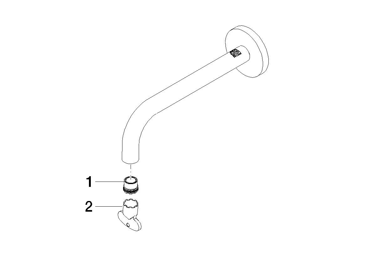 Bild von DORNBRACHT Auslauf für Waschtisch Wand 190 mm, 4,54 l/min. - Champagne gebürstet (22kt Gold) #90282235101-46