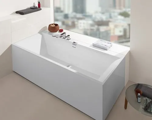 Bild von VILLEROY BOCH Squaro Edge 12 rechteckige Badewanne, 1900 x 900 mm, Weiß Alpin #UBQ190SQE2DV-01